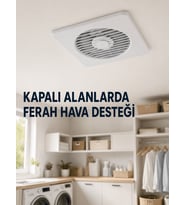150 mm Havalandırma Aspiratörü 20,8 x 20,8 cm 320 m³/h 20 W Duvar ve Tavan Montajlı Fan