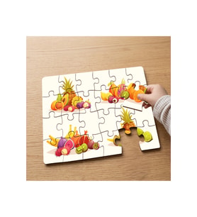 Çeşitli Meyveler Kavramı Tasarımlı 24 Parça Ahşap Çocuk Puzzle MPK1150