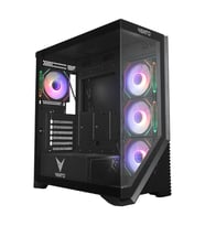 VENTO VG4202FLA 750W 80+ BR GEN5 4x12CM ARGB FAN E-ATX TEMPERLİ CAM 2xUSB2.0/1xUSB3.0 SİYAH GAMING KASA