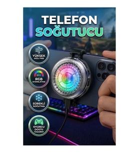 RGB LED Telefon Soğutucu Fan Oyuncu Cooler Yüksek Hızlı Sessiz Soğutma