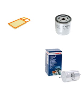 Bosch Filtre Bakım Seti Volkswagen Golf 4 1.6 Benzin AUS ATN Motor 105 Beygir 1998-2003 Hava + Yağ f. + Yakıt Filtre Bosch