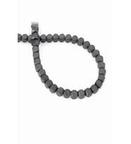 Hematit Doğal Taş Parlak Gri Küp Kesim 6x6mm Dizi [AA]