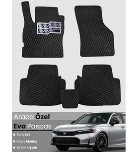 HONDA CİVİC FE (2022-2025) Uyumlu EVA Paspas Tam Set–Araca Özel,Su Geçirmez,Kolay Montaj