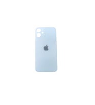 Uyumlu İphone 12 Mini Arka Kapak Lazer Kesim ( Pil Kapağı )  Cam -Beyaz