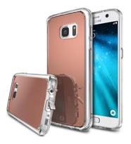 Ringke Mirror Fusion Galaxy S7 ile Uyumlu Aynalı Kılıf Rose Gold