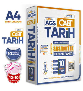2026 KPSS MEB-AGS ÖABT Anamorfik Tarih Öğretmenliği Özgün 10lu Deneme Dijital Çözümlü Türkiye Geneli