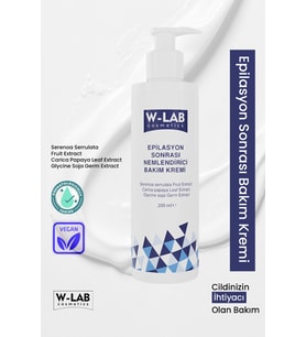 W-Lab Cosmetics Epilasyon Sonrası Nemlendirici Bakım Kremi 200 ML
