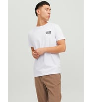 JACK JONES Yazılı Erkek Bisiklet Yaka Tişört 12151955