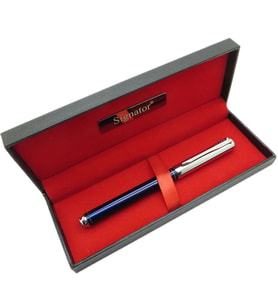 Signator® T475 Mavi Krom Roller Kalem  İsme Özel Kalem  Hediyelik Kalem (Karışık)