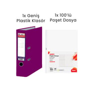 1 Adet Tigra Geniş Klasör 1 Adet Noki 100'lü Poşet Dosya Ofis Seti