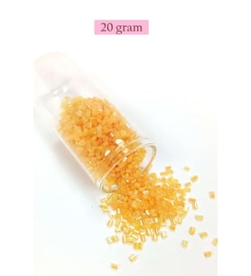 Kesme Cam Boncuk 2mm - 20 Gram - Şeffaf Açık Sarı -BNC335