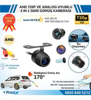Balıkgözü Kelebek AHD 720P ve Analog Çevrilebilir 170 Derece Geniş Açılı Geri Görüş Kamerası