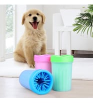 Silikon Jel Fırçalı Kedi Köpek Pati Ayak Yıkama Temizleme Kovası (Küçük) (5690)