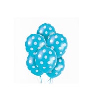 Mavi Puantiyeli Lateks Balon 10 Lu
