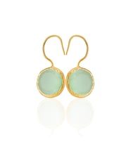 Kadir Jewellery 22 Ayar Altın Kaplama Kadın Taşlı Küpe -El İşçiliği Ve Hipoalerjenik Küpe -E01