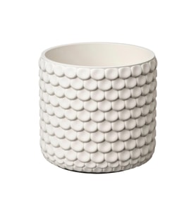 Beton Saksı, Beyaz, 12 cm