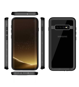 Samsung Galaxy S10 Plus Uyumlu Kılıf 1-1 Su Geçirmez Kılıf (Siyah)