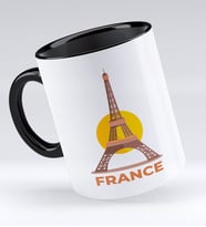 Bk Gift France Tasarımlı Siyah Kupa Bardak - Model 1