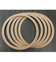 Ham Mdf Vidasız 25cm Çapında 5 Adet Kasnak Seti  Düş Kapanı Makrome Örgü İçin Çember