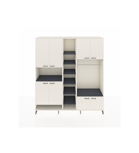 Hyperion Dolap 18 Raflı 8 Kapaklı Tek Askılı 220x44x243 Aytaşı-Aytaşı/Antrasit