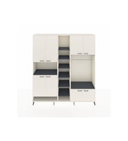 Hyperion Dolap 18 Raflı 8 Kapaklı Tek Askılı 220x44x243 Aytaşı-Aytaşı/Antrasit