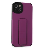 Newface Apple iPhone 14 Plus Kılıf Mega Standlı Silikon - Mor