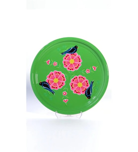 Tepsi Yeşil Kuşlu (33 Cm)