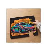 Renkli Araba Tasarımlı 24 Parça Ahşap Çocuk Puzzle MPK0323