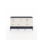 Arges Konsol 3 Raflı 5 Çekmeceli 3 Kapaklı 176x30x99 Antrasit-Aytaşı