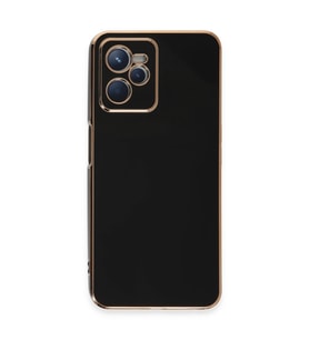 Realme C35 Kılıf Volet Silikon - Siyah