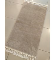 GABARDİN HALI BUTİK 0802 BEJ YUMUŞAK DOKULU HALI 80X150 CM