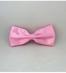 Pembe Düz Renk Saten Papyon - SP-08 (Renksiz)