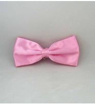 Pembe Düz Renk Saten Papyon - SP-08 (Renksiz)