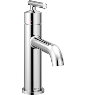 Moen Gibson Krom Tek Kolu Tek Delikli Modern Banyo Lavabo Bataryası Opsiyonel Deckplate Ile, 6145 (Çok Renkli)
