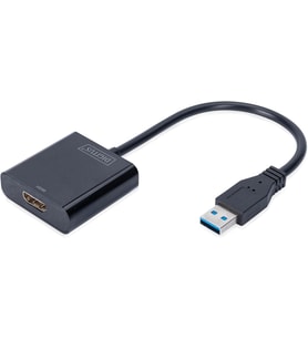 Digitus Usb 3.0 Görüntü Adaptörü, Usb A - Hdmi Tip A, Full Hd, 1920 X 1080 Piksel, Plastik, Siyah (Çok Renkli)