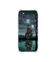 PrintiFy Samsung Galaxy A11 ile Uyumlu Simya Serisi Gölge Ve Cam Tasarımlı Uv Baskılı Köşe Korumalı Antişok Kılıf