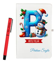 Kişiye Özel Yeni Yıl Hediyesi Defter ve Roller Kalem Seti