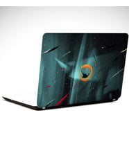 Turuncu Çember Soyut Laptop Sticker 14 inch (35X26CM)