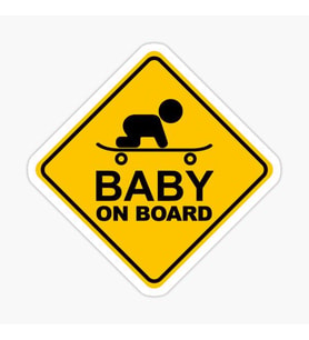 Araçta bebek var Baby On Board Sticker Yapıştırma 19CM md6