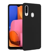 Samsung Galaxy A20S İçi Kadife Silikon Kılıf Siyah