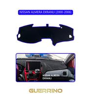 NİSSAN ALMERA EKRANLI 2000-2006TORPİDO KORUMA HALISI MAVİ KENAR