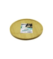 YUVARLAK=24.5CM AYAKLI=4CM KENARLI YÜZEY AHŞAP BAMBU SUNUM TEPSİSİ - MİNİ SOFRA (5343)