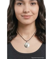 Yin Yang Sembolü Doğal Sedef Kolye 654-4