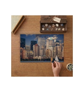 Gökdelenler - Şehir Manzarası Tasarımı 240 parça Ahşap Puzzle Ahşap Kutuda MP09564