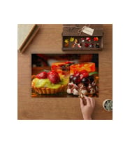 Meyveli Tartlar Tasarımı 240 parça Ahşap Puzzle Ahşap Kutuda MP01701