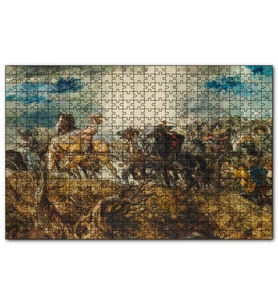 Cakapuzzle Atlı Savaşçılar  Puzzle Yapboz MDF (Ahşap) (120 Parça)