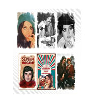 6’lı Yeşil Çam Set - Retro Ahşap Poster – Özel Koleksiyon – Hbb