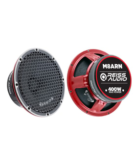 Reiss Audio RS-M8ARN 400W Maksimum Güç 200W RMS Metal Kapaklı 20 cm Oto Midrange Hoparlör (Kırmızı-Siyah)
