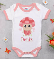 BK Kids Kişiye Özel Pembe Bebek Body Zıbın - Model 123