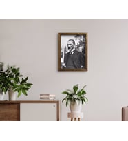 BK Home Atatürk Tasarımlı Doğal Masif Ahşap Çerçeveli Tablo 45x65cm-29